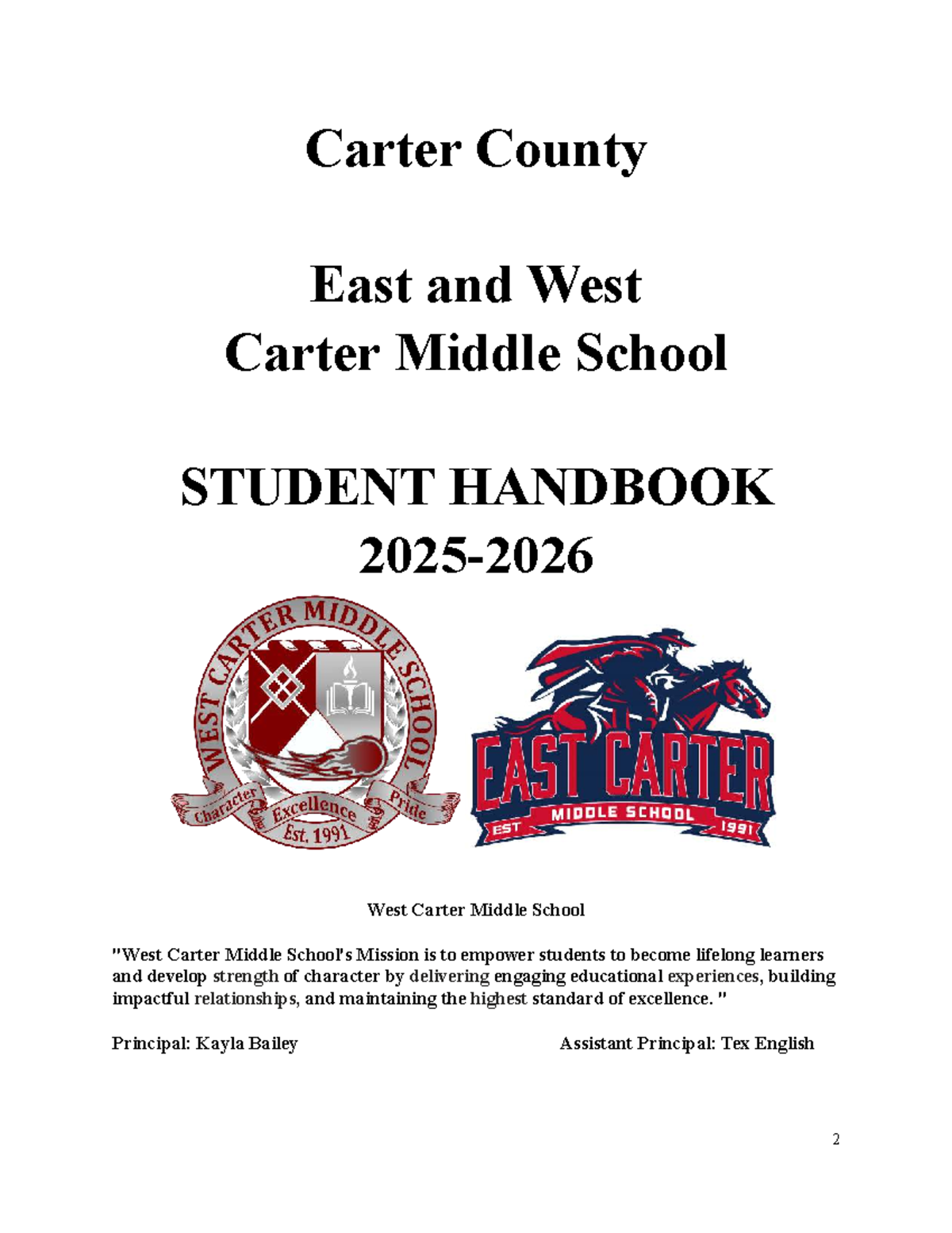 Carter County Middle School Student Handbook 2025-2026 - Studocu