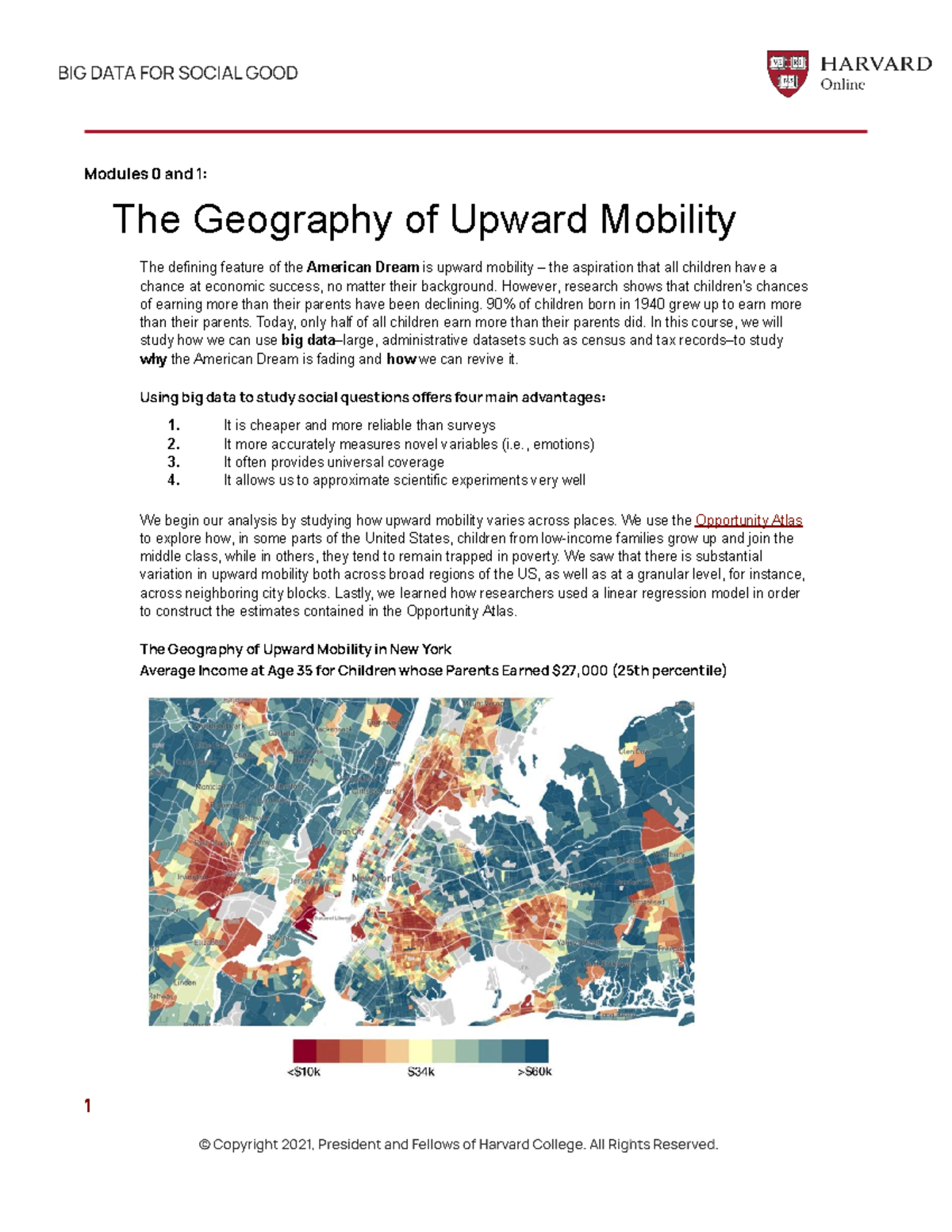 BDSG M 1 - Analyzing Upward Mobility Through Big Data - Studocu