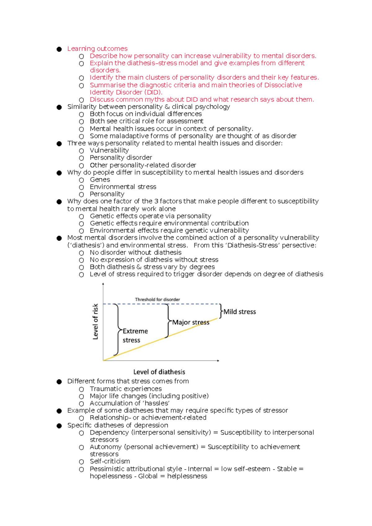 Week 3 Lecture 1 - Personality Disorders & Dissociative Identity ...