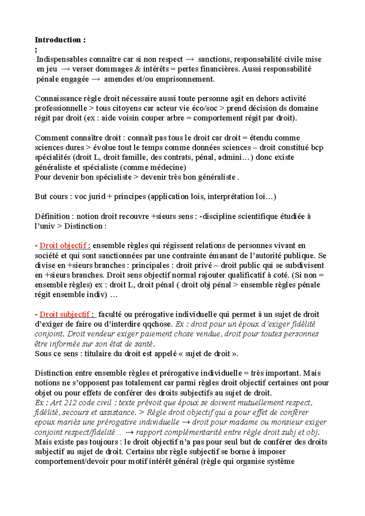 Intro au droit - cour de Mme. Fleury-legros - Introduction ...