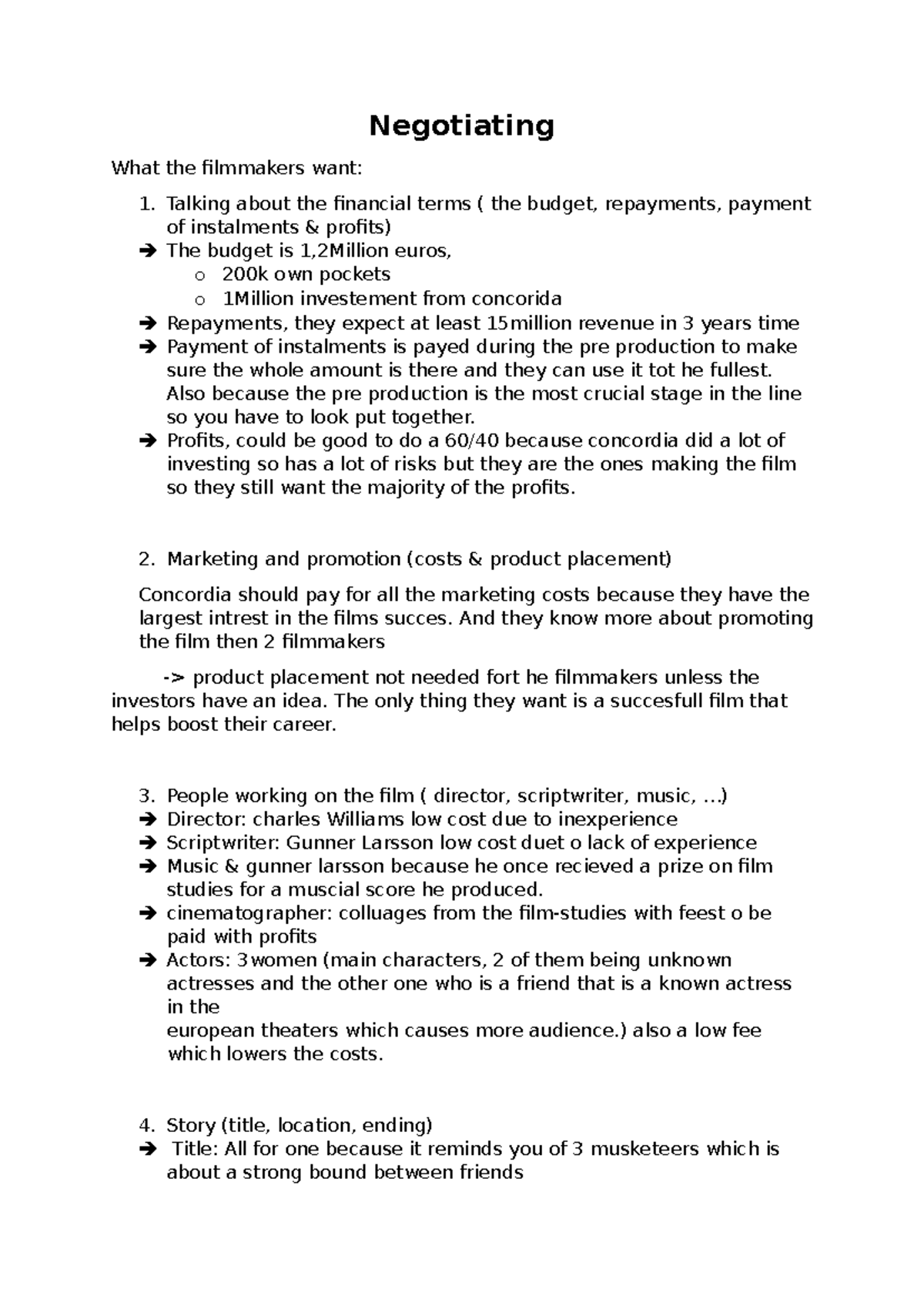 Negotiating Financial and Creative Terms in Film Production (ENG 20 ...