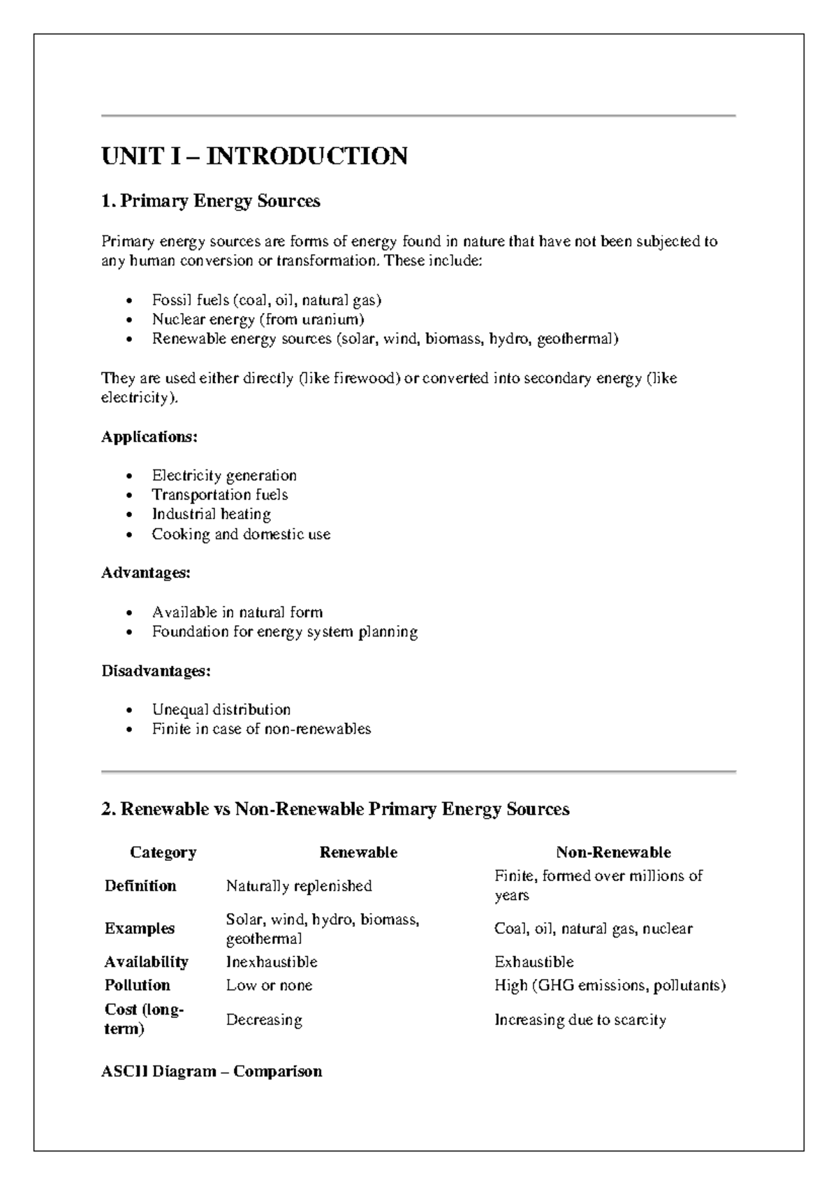 OEE351 Renewable Energy System: Comprehensive Unit Overview - Studocu