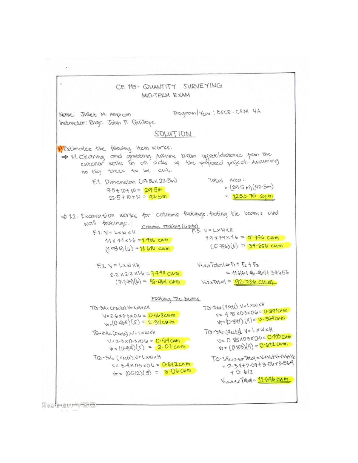 Construction Methods & Project Management Final Exam - CMT 101 - Studocu