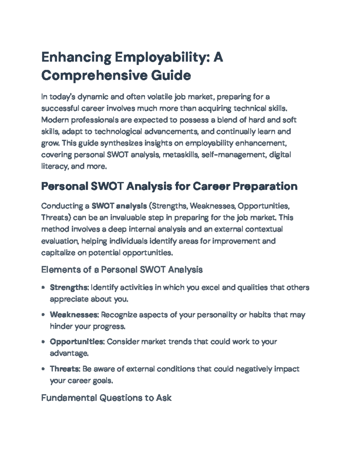 Enhancing Employability: A Comprehensive Guide for Success - Enhancing ...