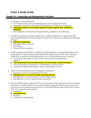 Midterm study guide - Chapter 17: Delegation – 8 questions Define ...