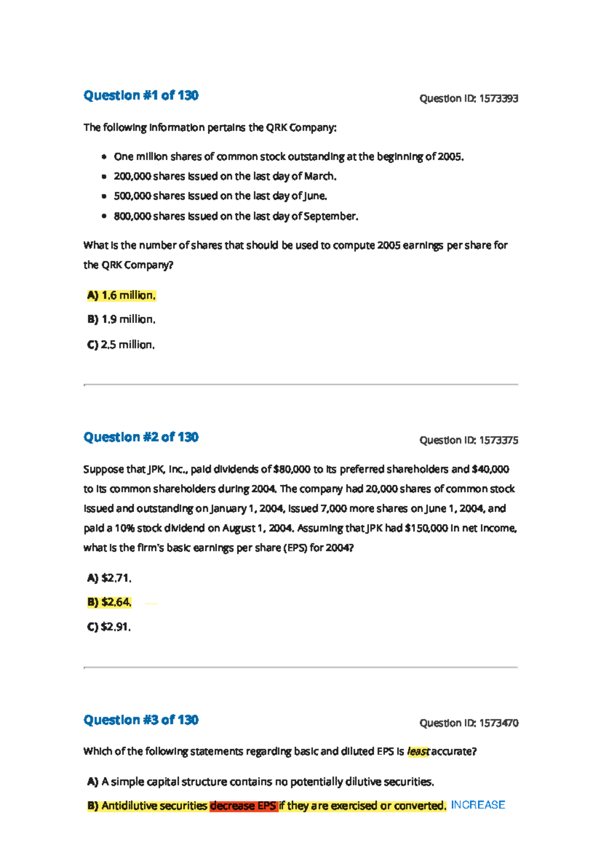 Reading 30 Analyzing Income Statements - Question #1 of 130 Question ID ...