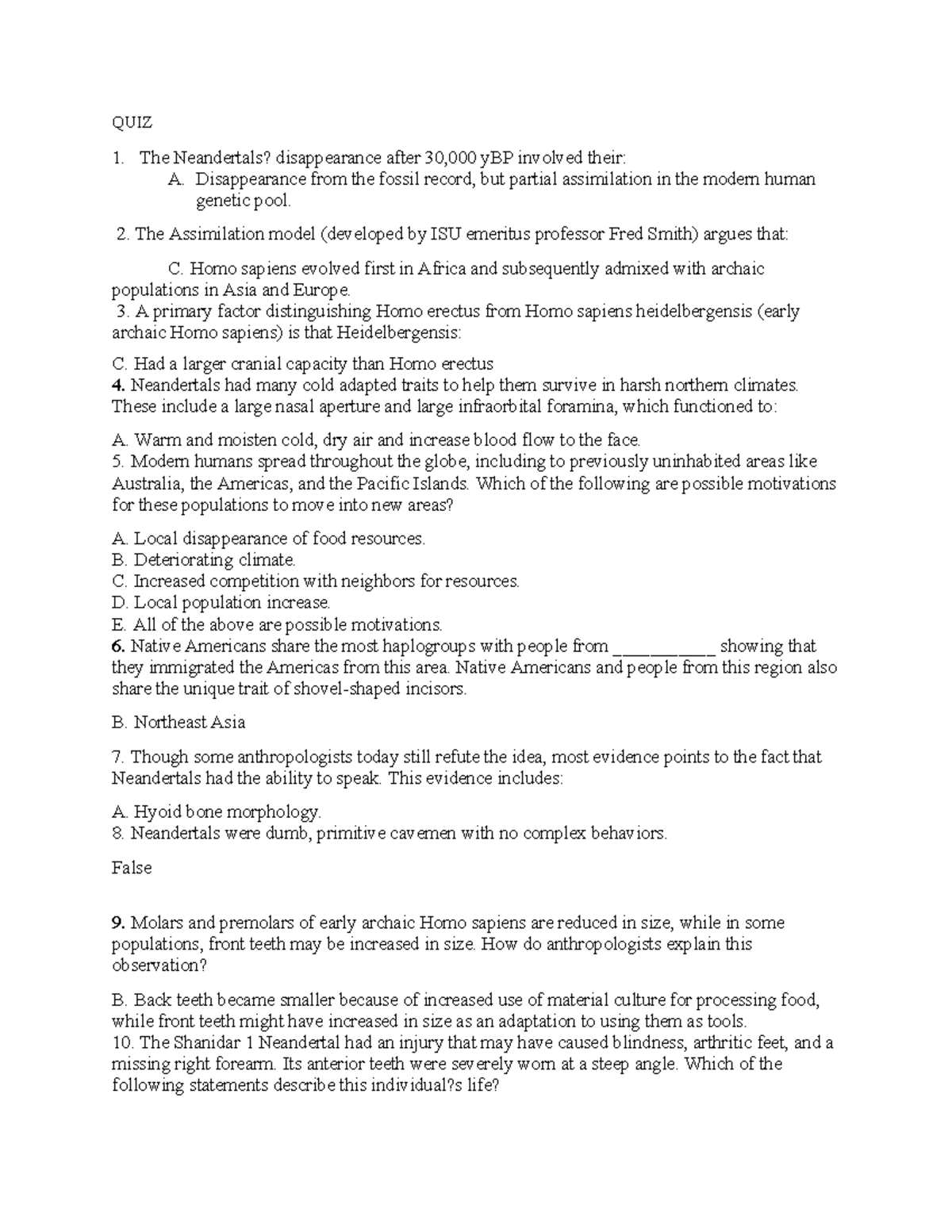 ANT102 - Final Study Guide on Human Evolution and Domestication - Studocu