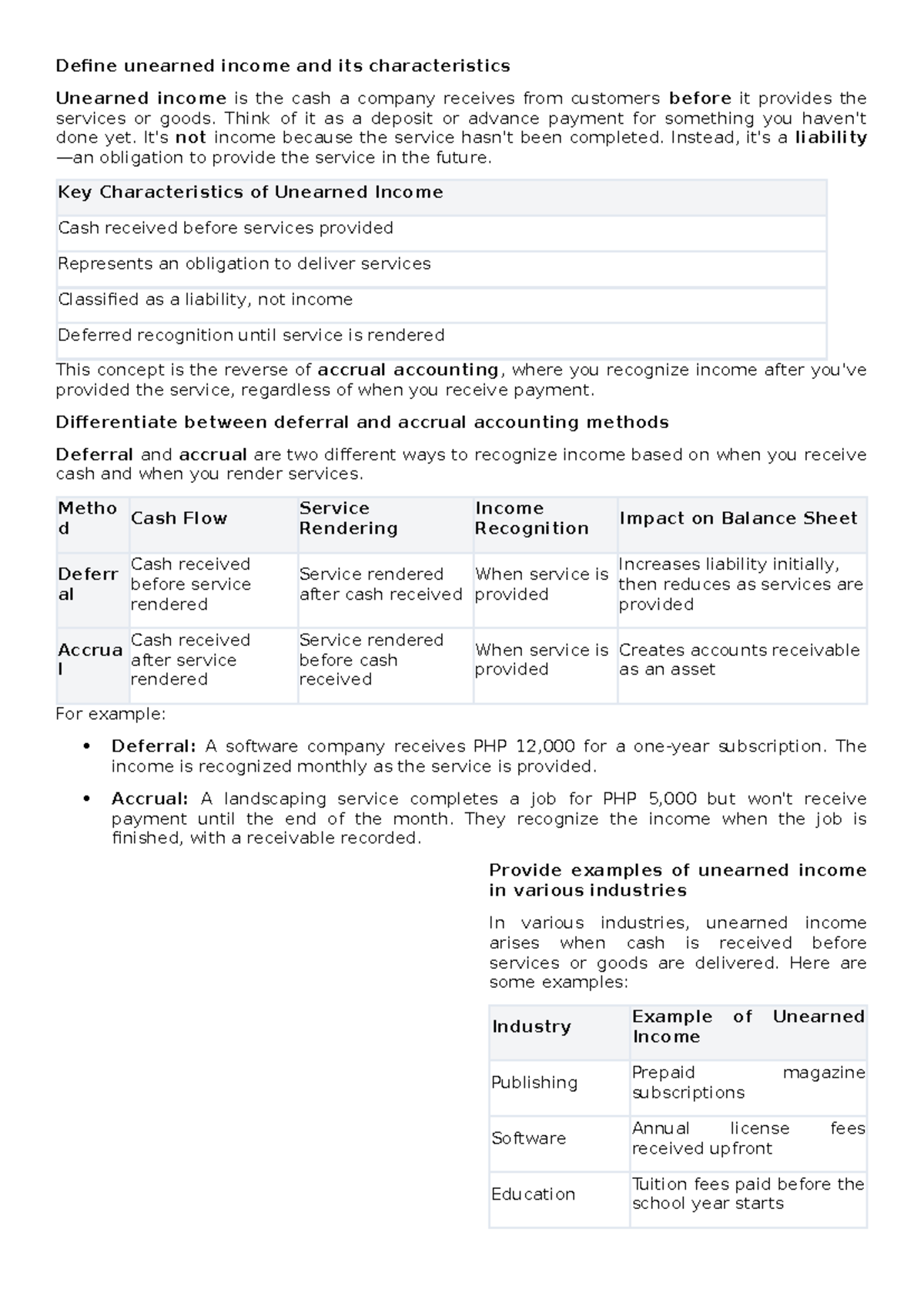 Unearned Revenue (Deferred Revenue) Explained: Characteristics ...