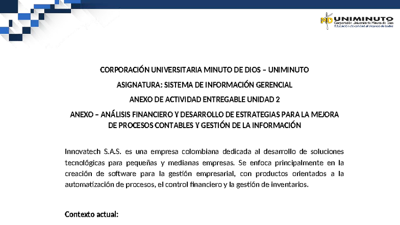 Análisis Financiero y Estrategias de Mejora de Innovatech S.A.S ...