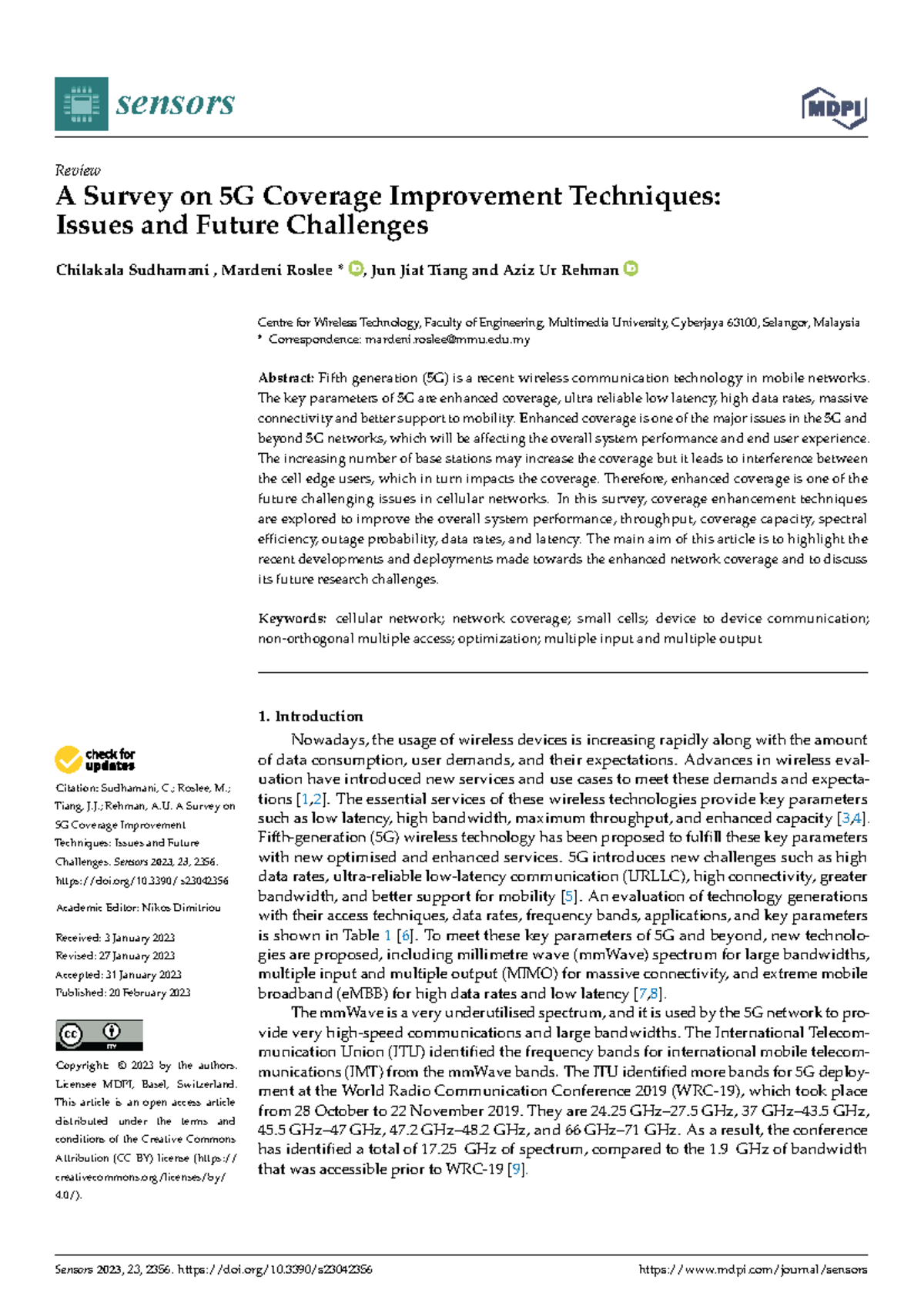 A Survey on 5G Coverage Improvement Techniques: Issues & Future ...
