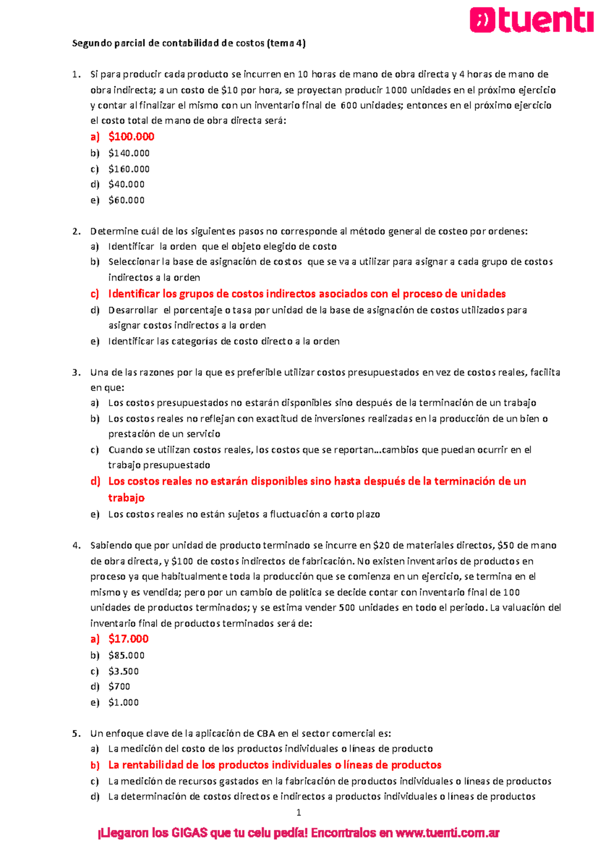2do Parcial Contabilidad de Costos - Análisis y Ejercicios Resolutivos ...