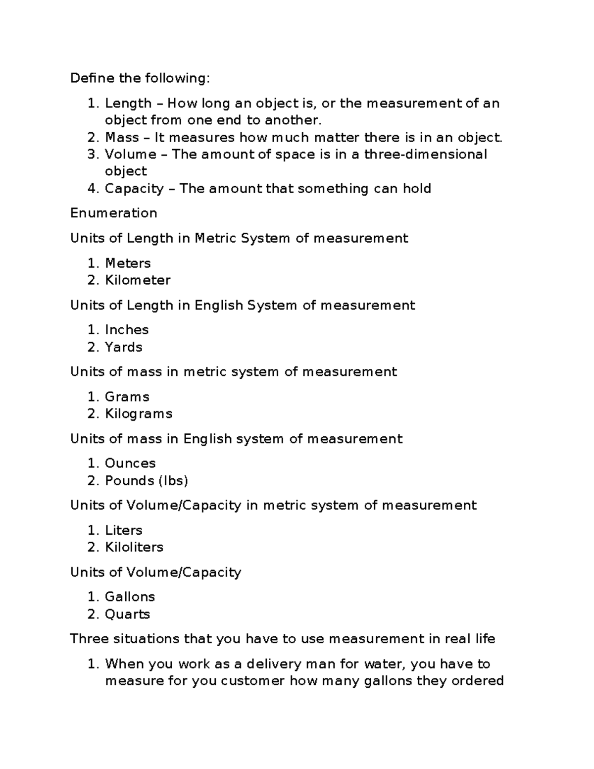 Quiz - Intro to Measurement Concepts in Math for Beginners - Studocu