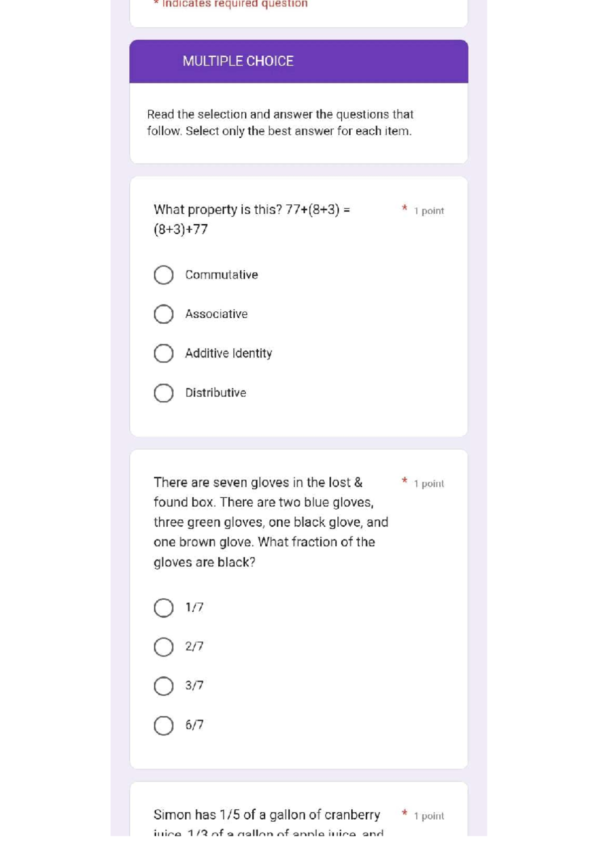 Math quiz questions and answers for course code MATH101 - Studocu