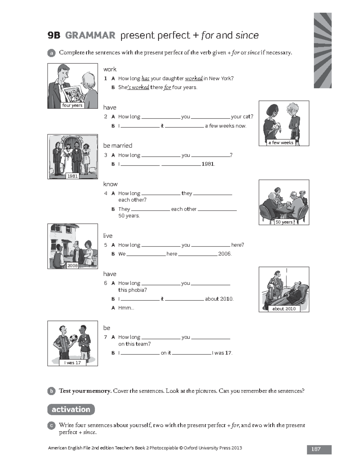 U9B - Present Perfect Grammar Notes for ESL Students - Studocu
