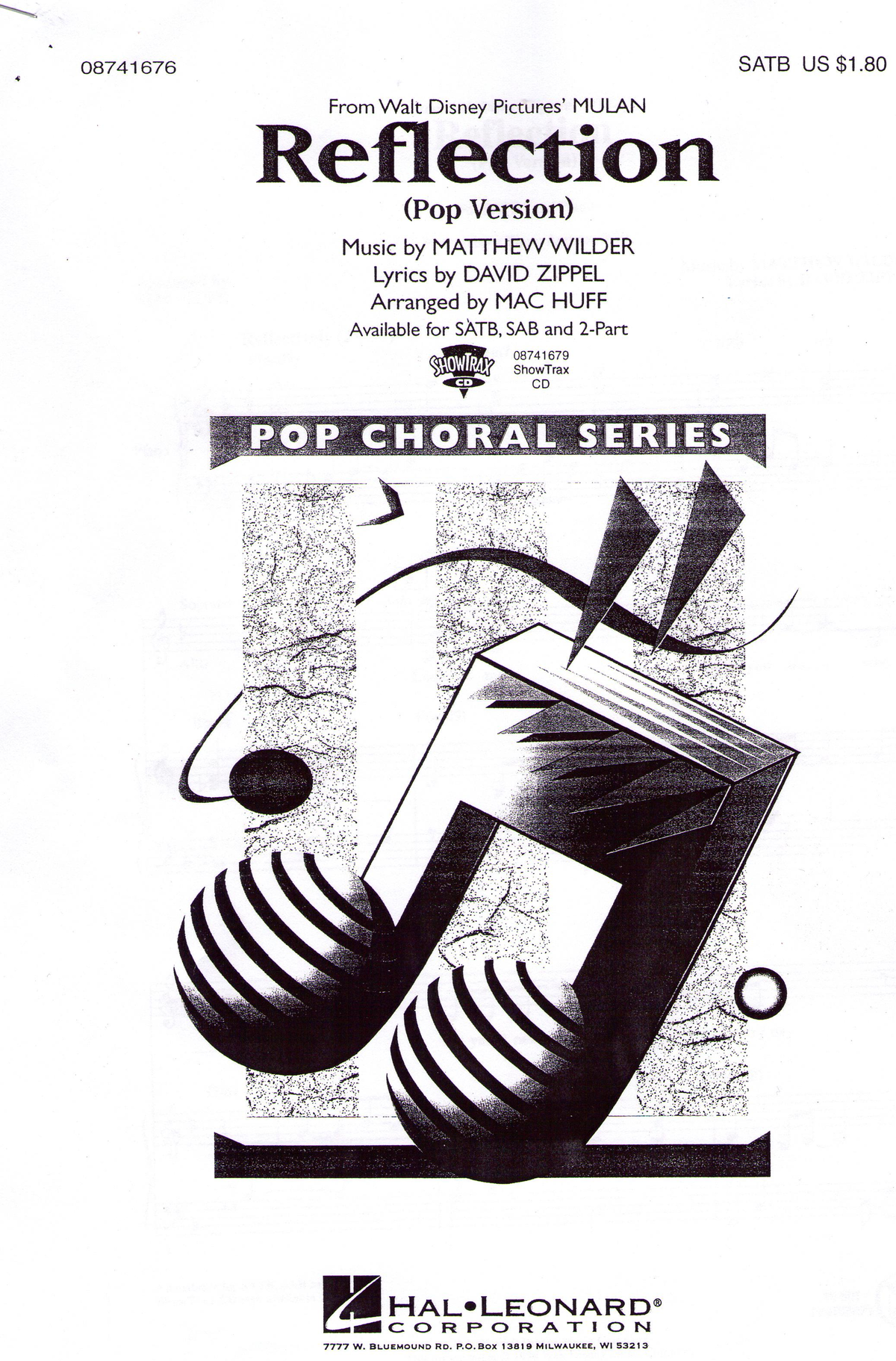 Mulan Reeflection Music Sheet SATB - 08741676 SATB US From Walt Disney ...