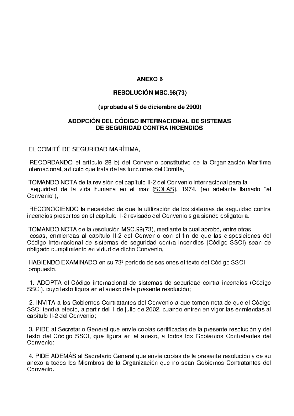MSC98-73 codigo SSCI codigo internacional de seguridad contra incendios ...