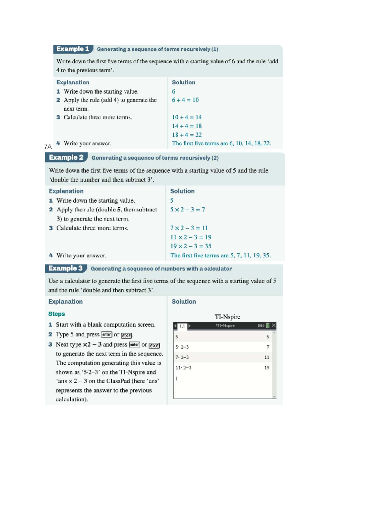 Chapter 7 - Recursive Sequences and Their Applications (7A) - Studocu