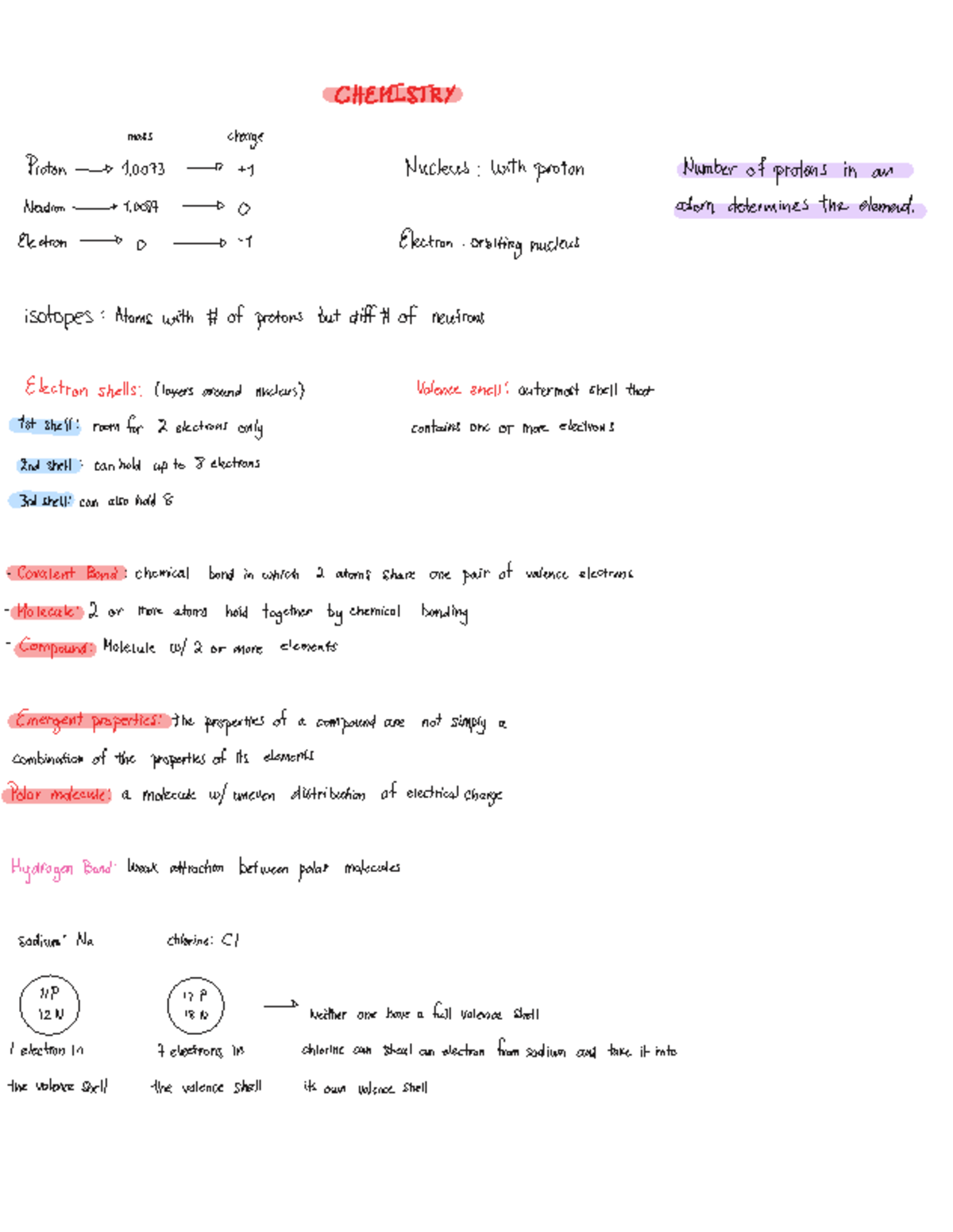 CHEM 101: Chemistry Concepts Overview for Class Preparation - Studocu