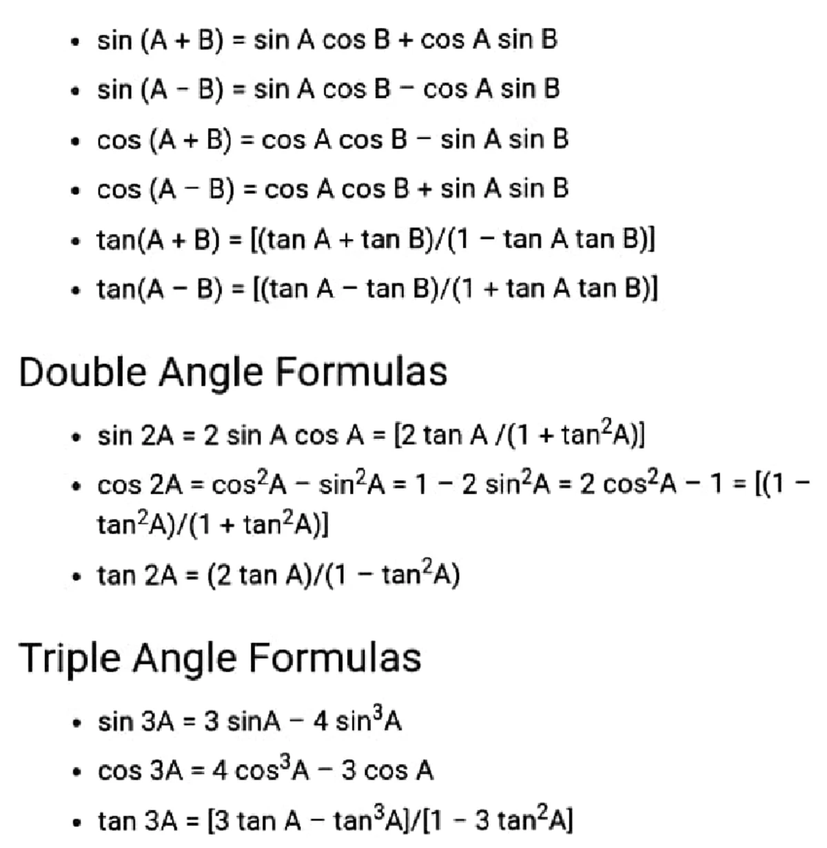 158-10th Maths - Summary 1300 Math Formulas - Padasalai Official ...