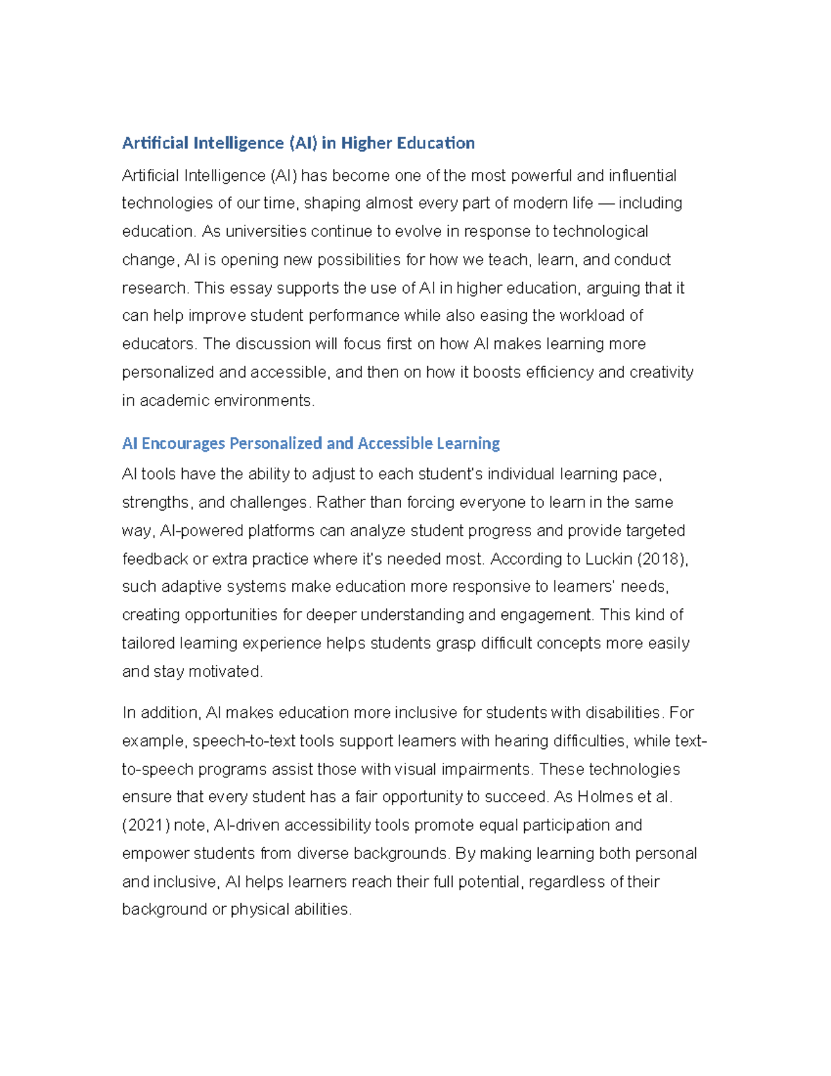 AI in Higher Ed: Enhancing Learning & Teaching Efficiency - Studocu