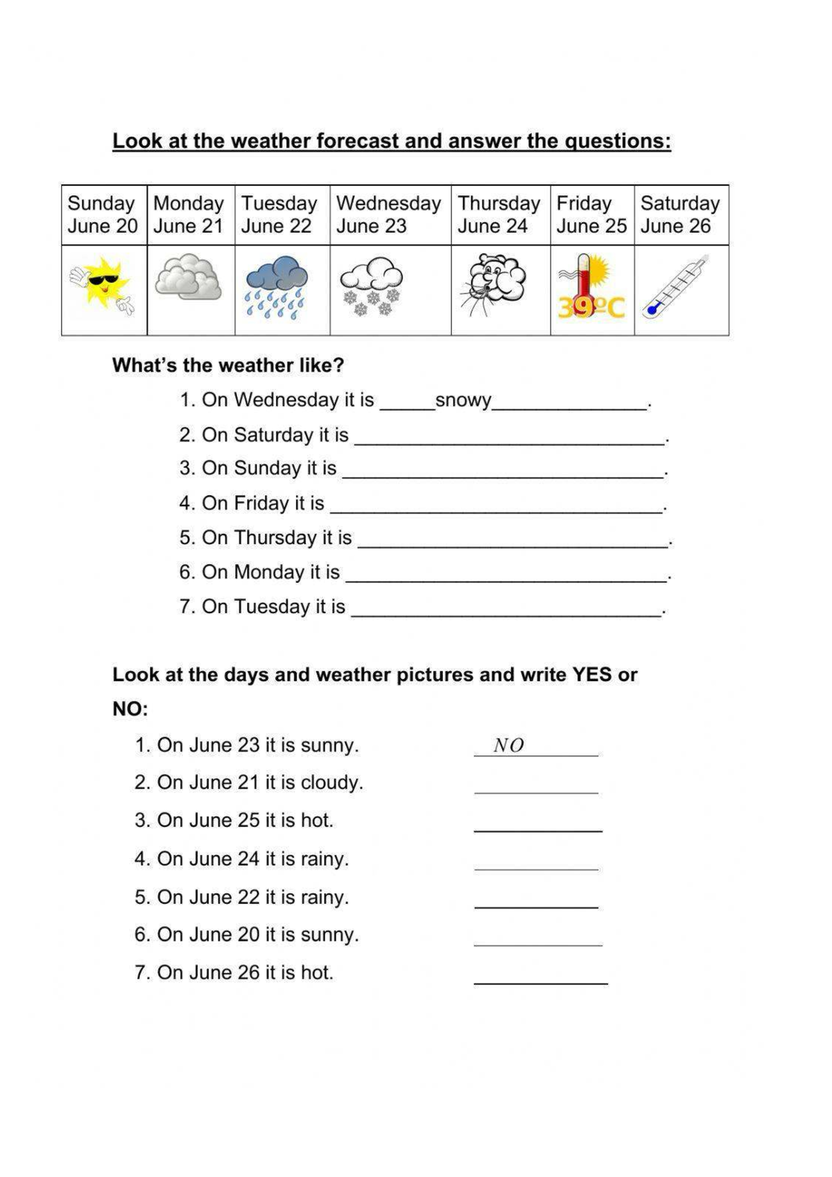 G2 6-4 - Weather and Seasons Practice Exercises - Studocu