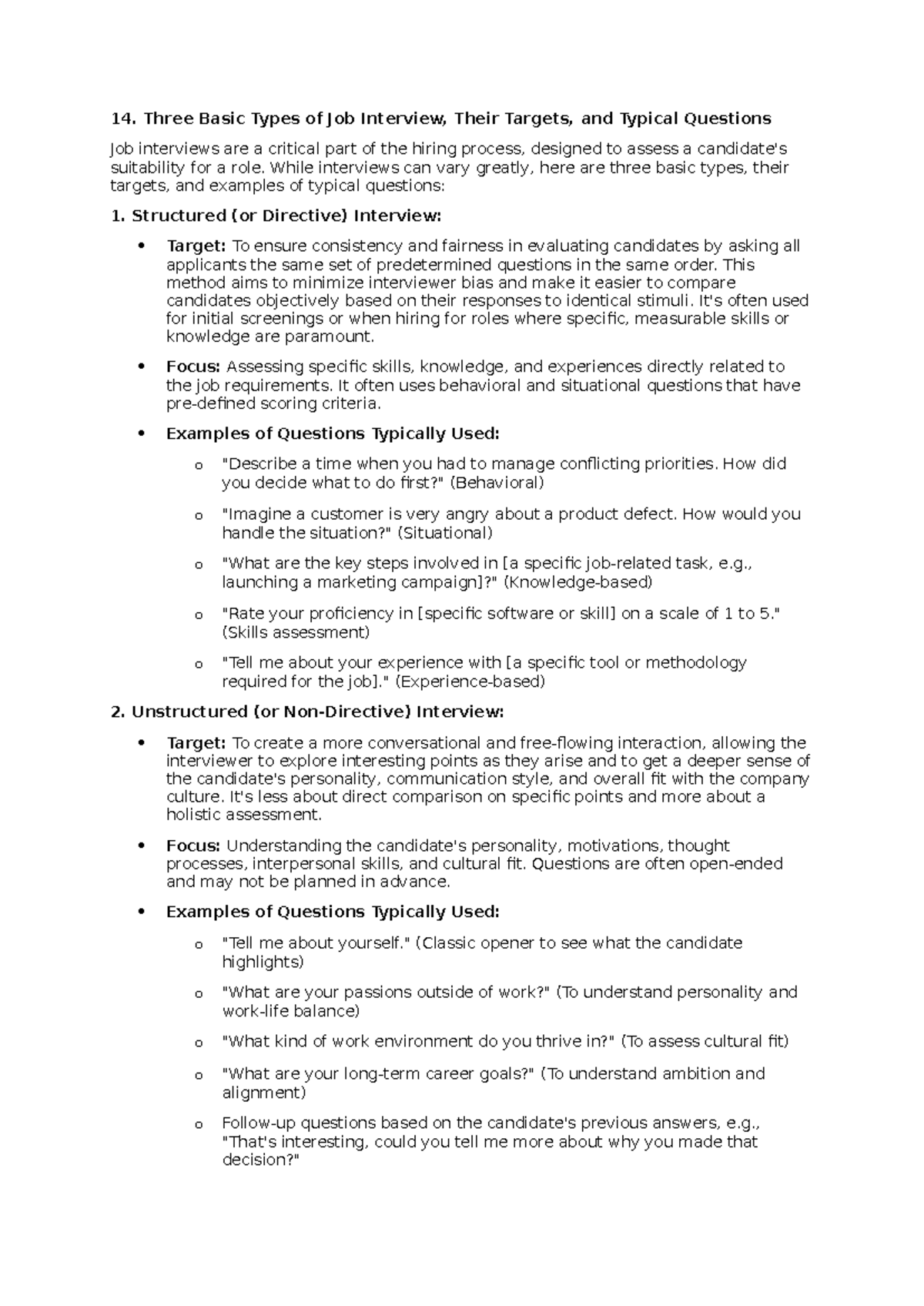 Job Interview Types and Their Key Questions: A Comprehensive Guide ...