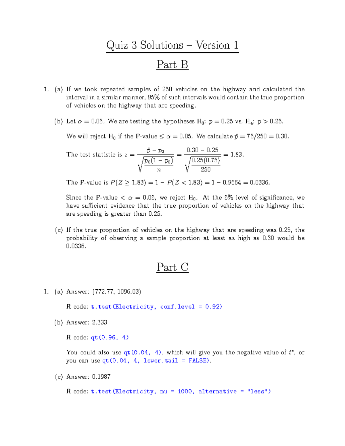 Fall 25 Quiz 3 Solutions and Explanations - Studocu