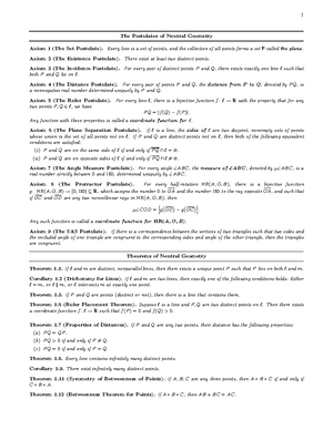 Chapter 06 - Reading Material - Chapter 6 Neutral Geometry How much of ...
