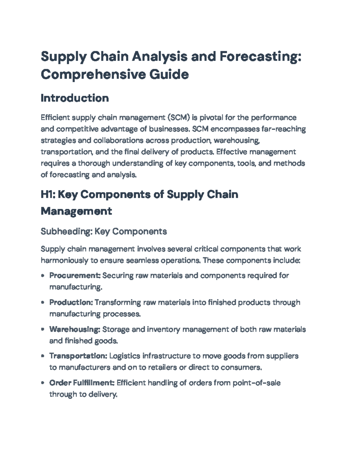 Supply Chain Analysis and Forecasting: A Comprehensive Guide - Supply ...