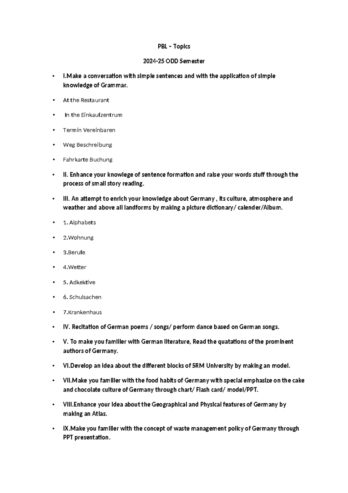 PBL-24-25 Odd Semester I: Engaging Topics for German Culture and ...