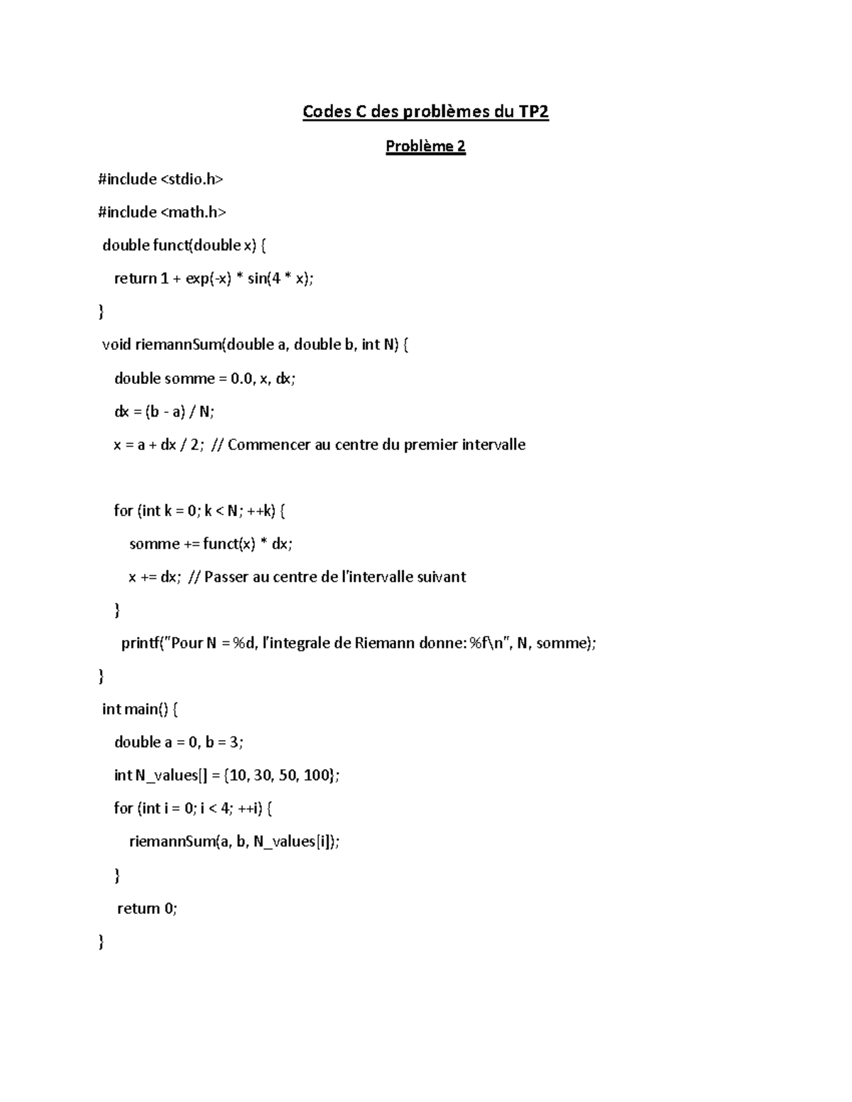 Tp2 ift - TP2 du cours de IFT-1903 - Codes C des problèmes du TP ...