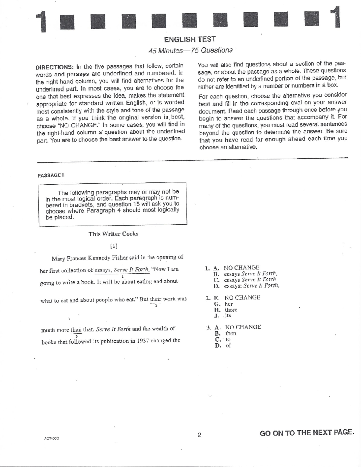 10 06 - English Test Mock Exam with 45 Questions - Studocu