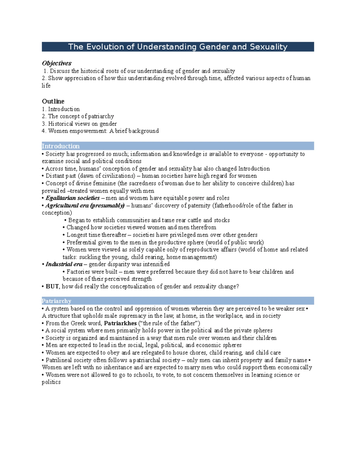 Gender and Society Chapter 1 (chapter exam) - Gender and Society ...