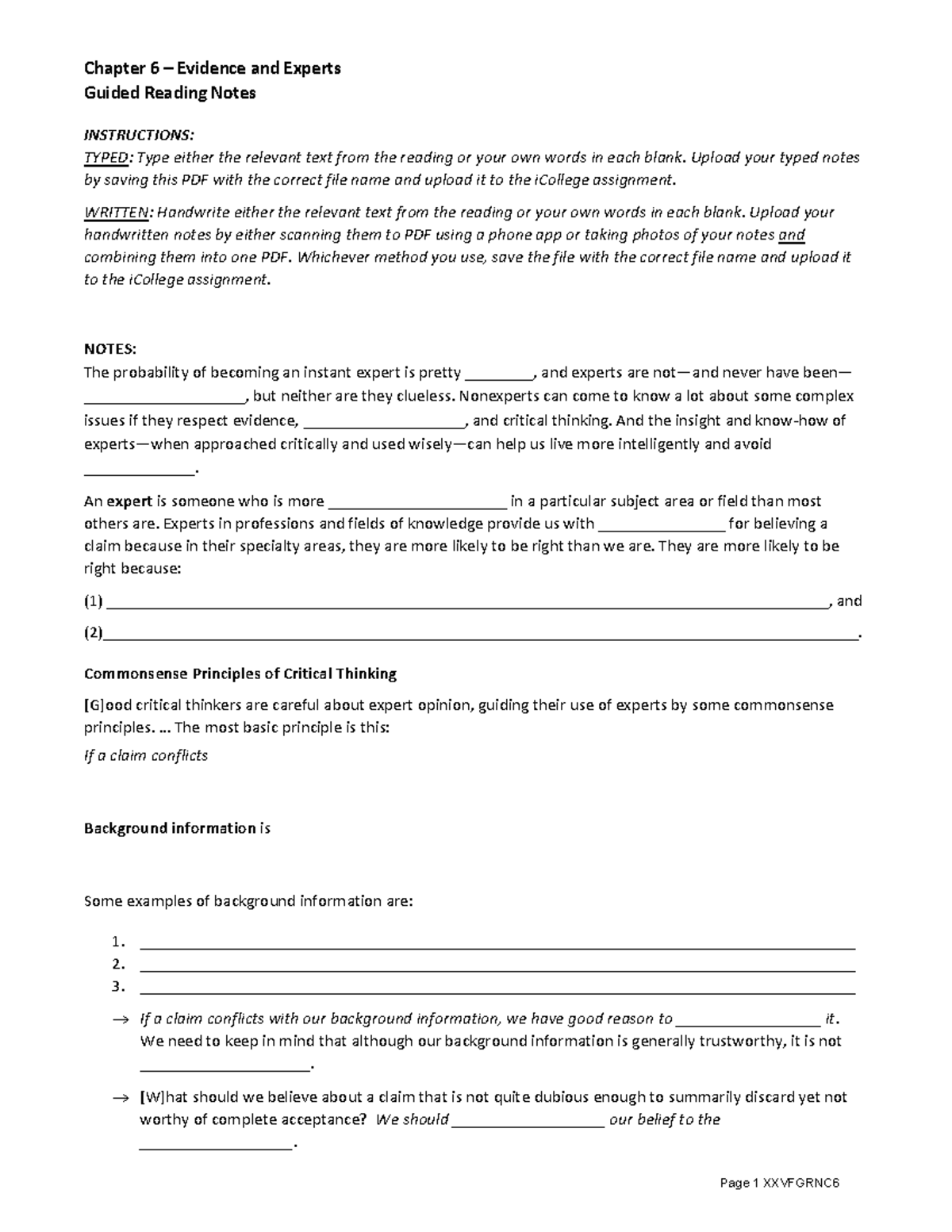 Chapter 6 Evidence and Experts Guided Reading Notes - Studocu