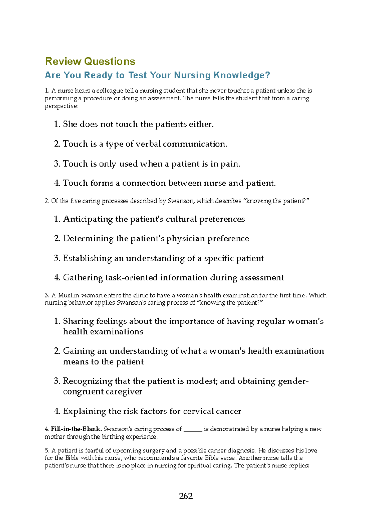 Nursing 1-88 - N/A - Review Questions Are You Ready to Test Your ...
