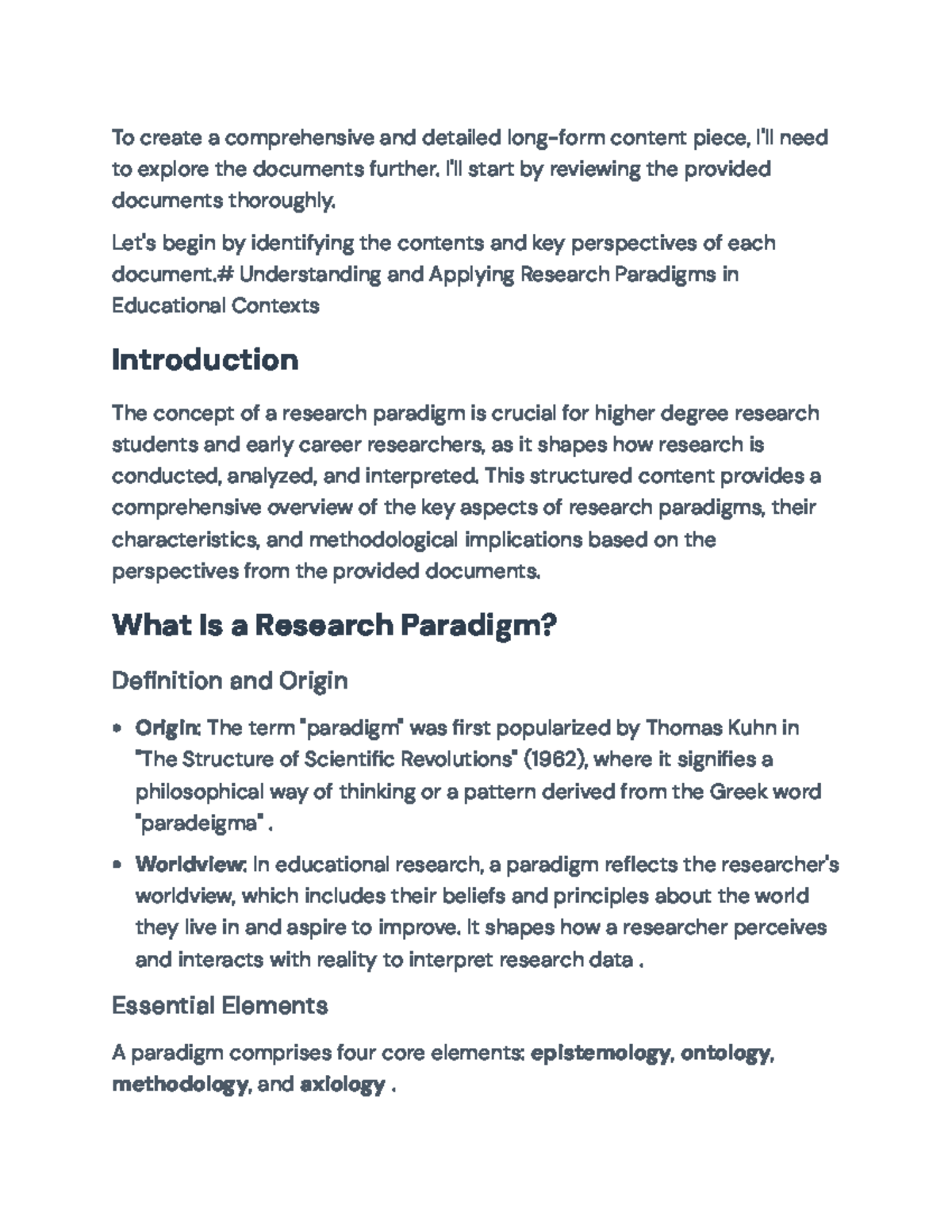 Understanding Research Paradigms and Their Methodological Implications ...