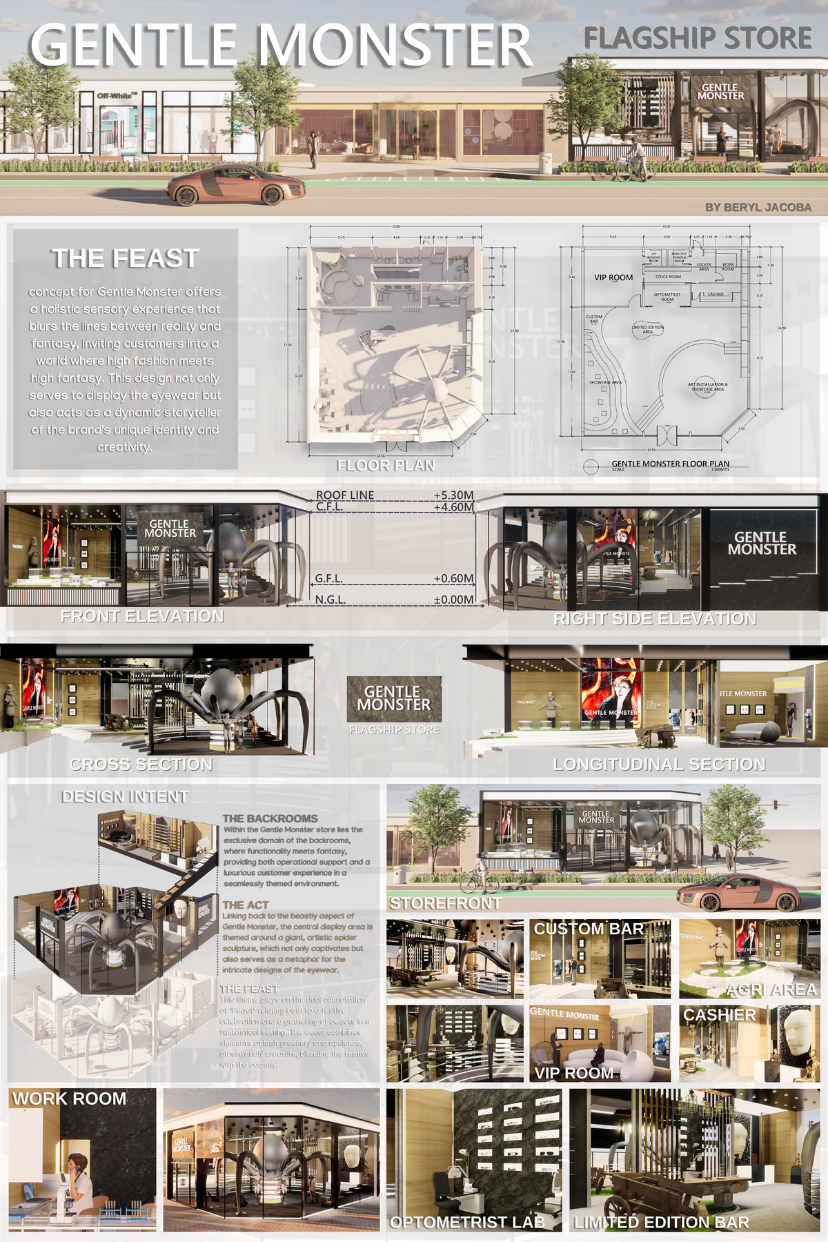 Flagship Store Esquisse - Architectural Design 8 - CROSS SECTIONCROSS ...