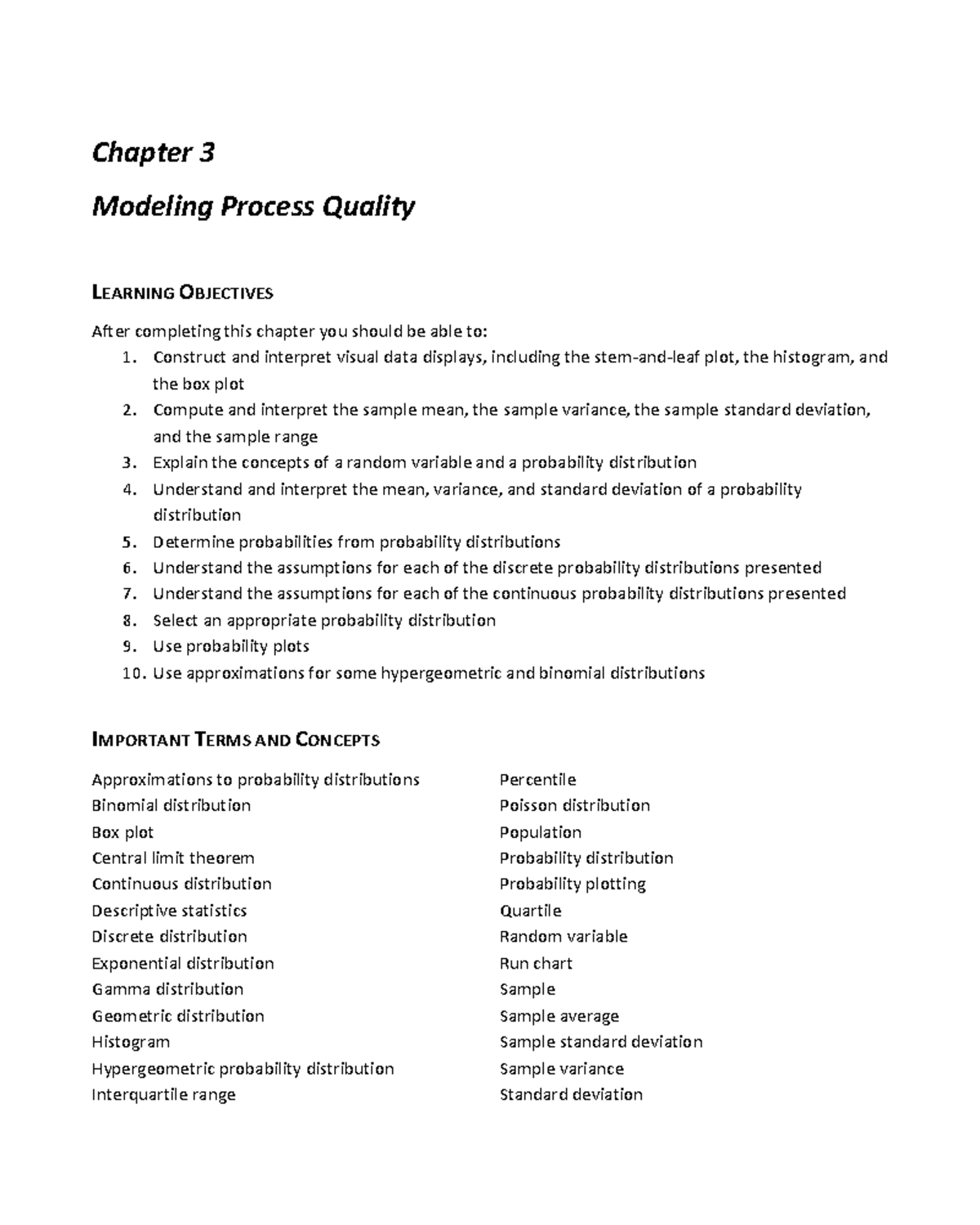 Chapter 3: Modeling Process Quality in Statistical Quality Control (SQC ...