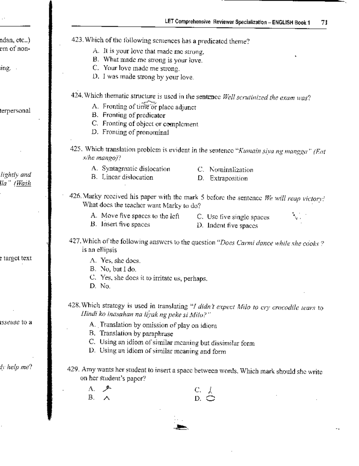 LET Comprehensive Reviewer: Specialization in English Book 1 - Studocu