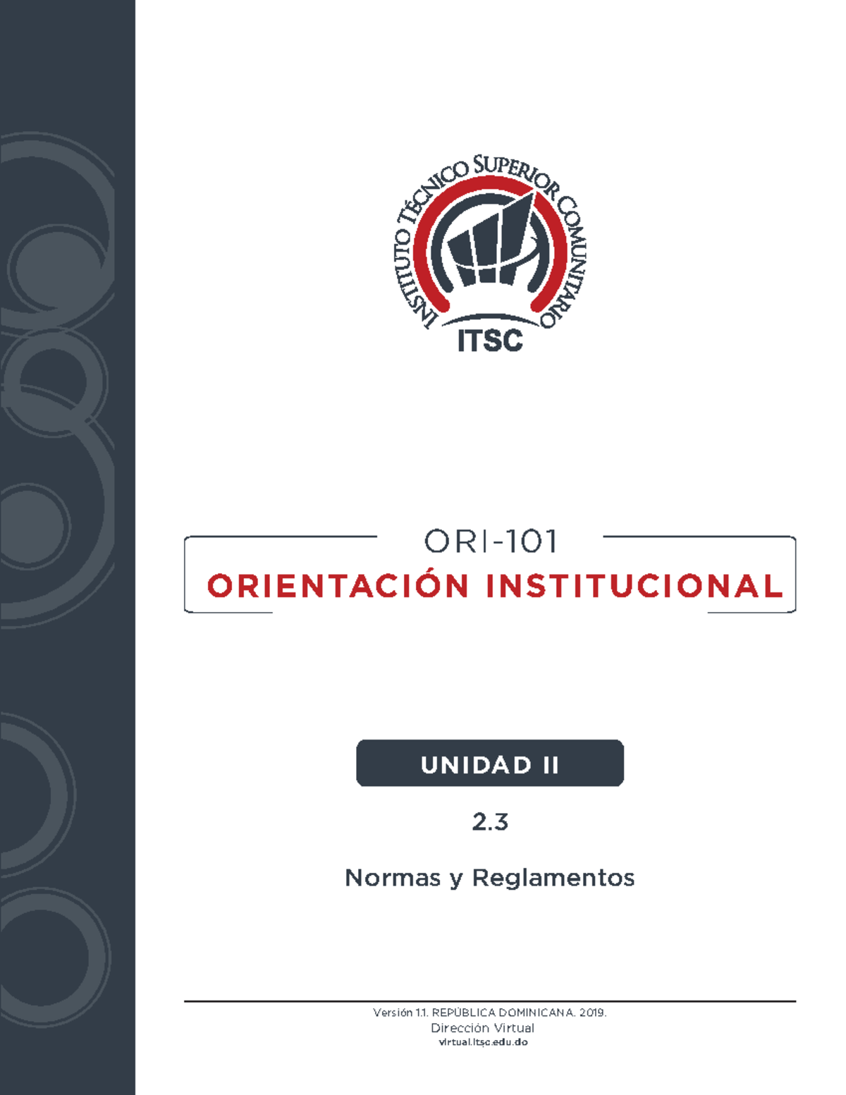 Unidad II. Normas y Reglamentos - 3era Parte - virtual.itsc.edu ...