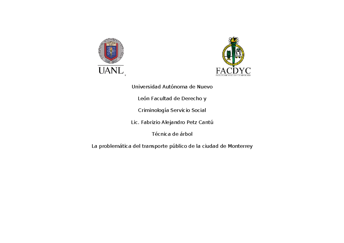 Ss 1 - tecnica del arbol - Universidad Autónoma de Nuevo León Facultad ...