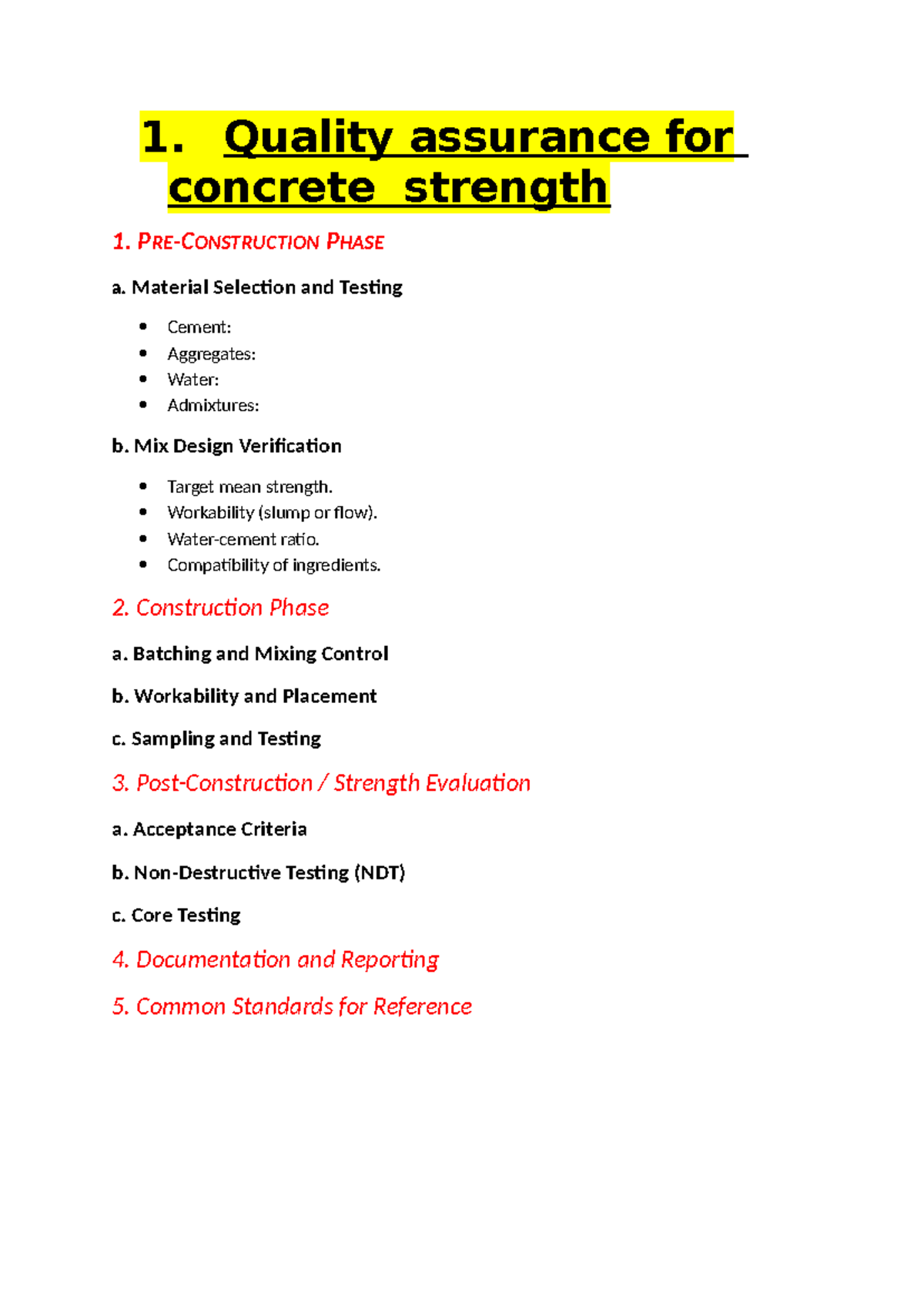 Quality Assurance for Concrete Strength: Material, Durability & Cracks ...