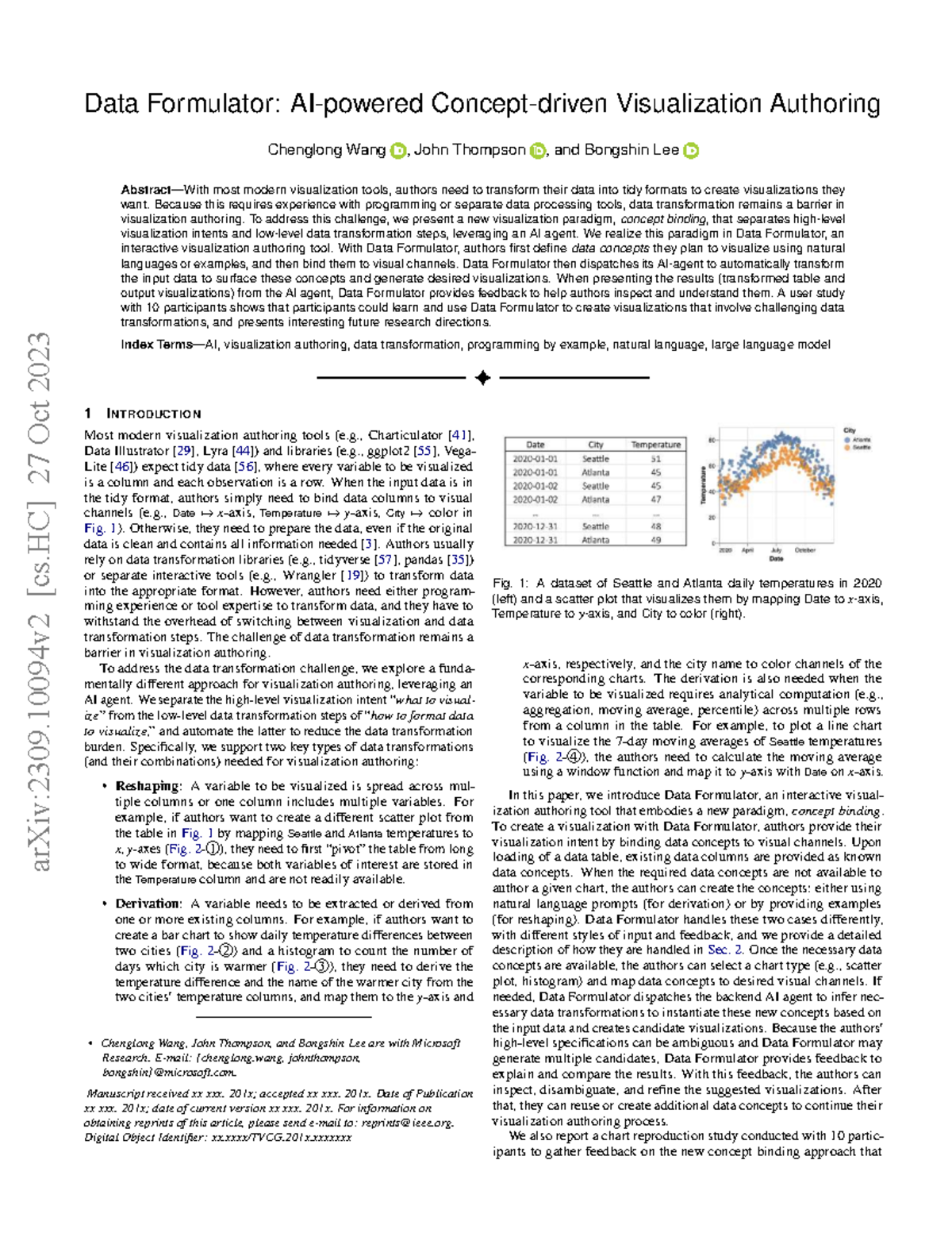 Data Formulator: A New Paradigm for Visualization Authoring (2309 ...