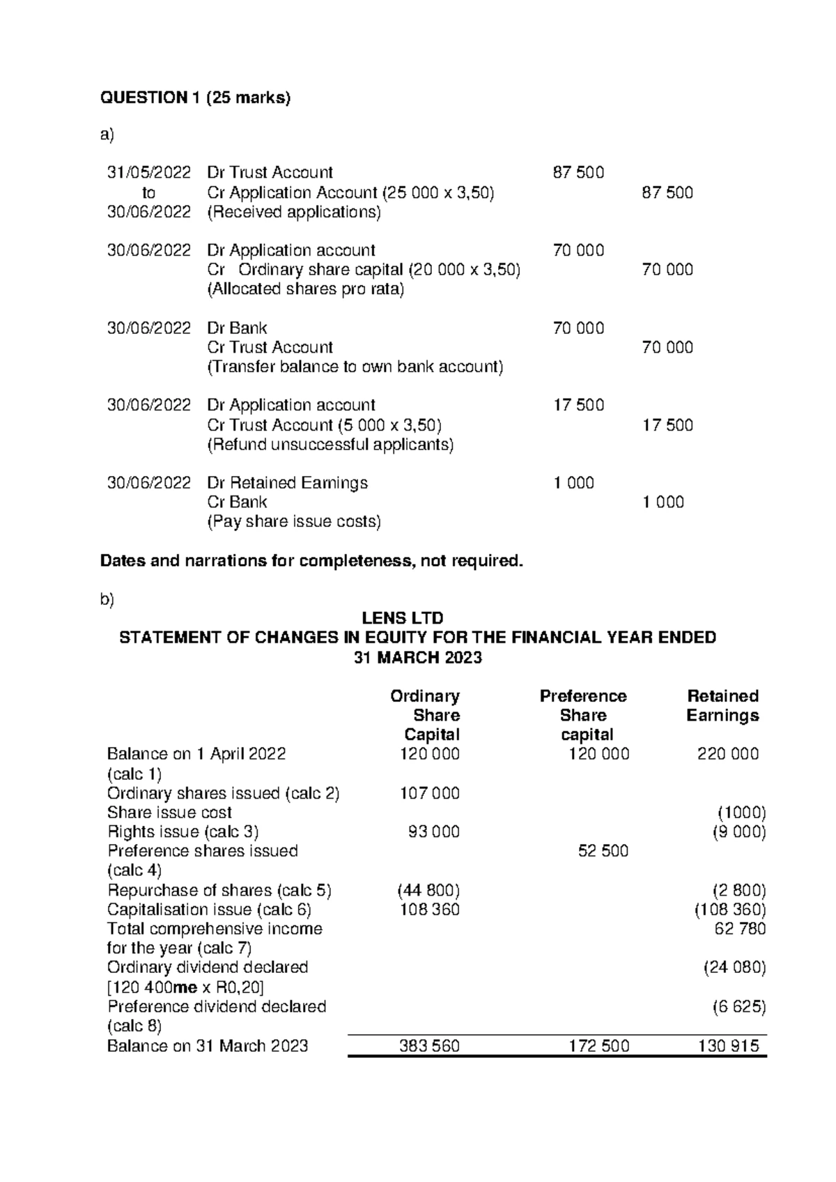 2023 A1S1 MEMO Final Exam Solutions - Cost Management Analysis - Studocu