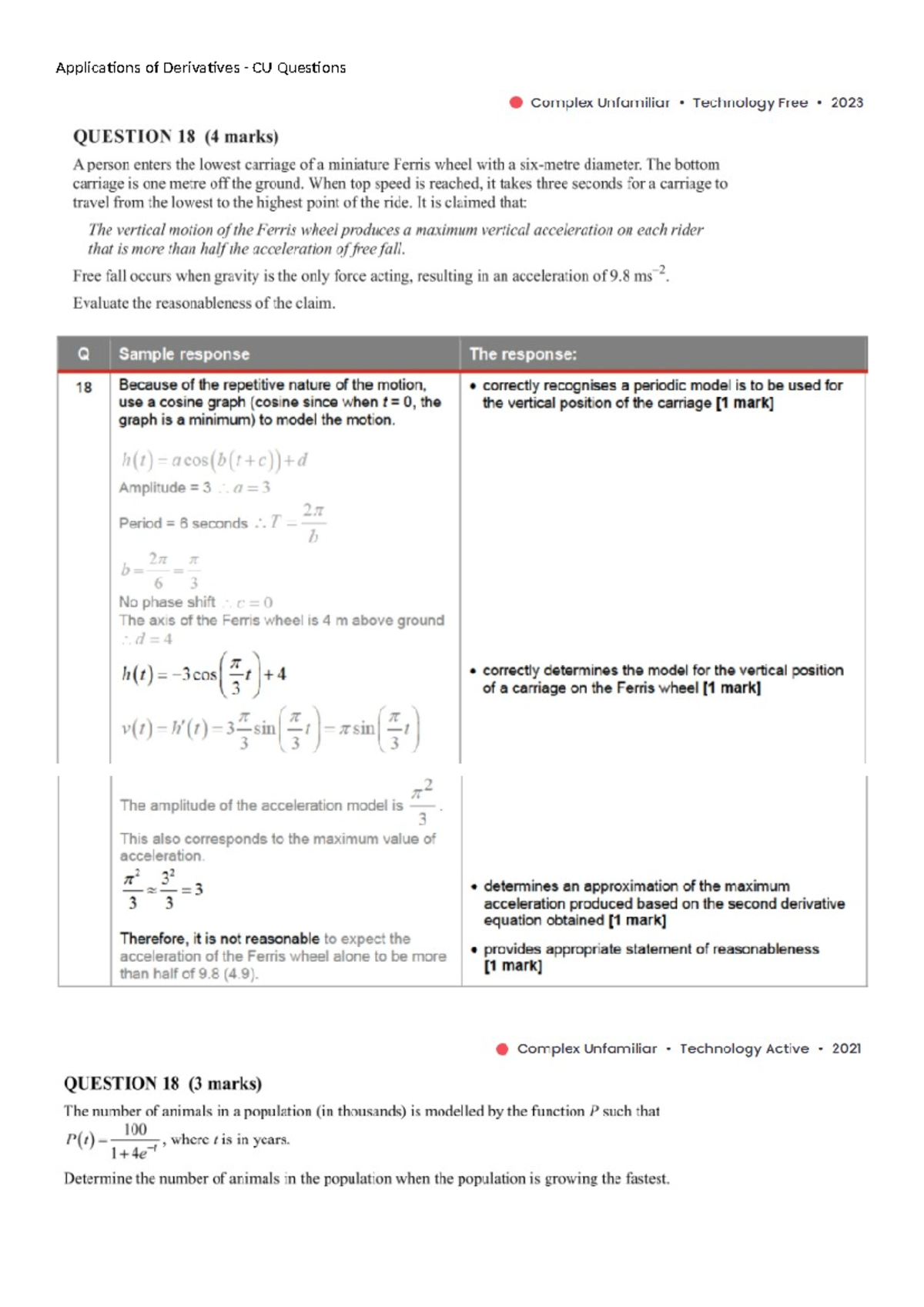Applications of Derivatives CU Midterm Questions and Answers - Studocu