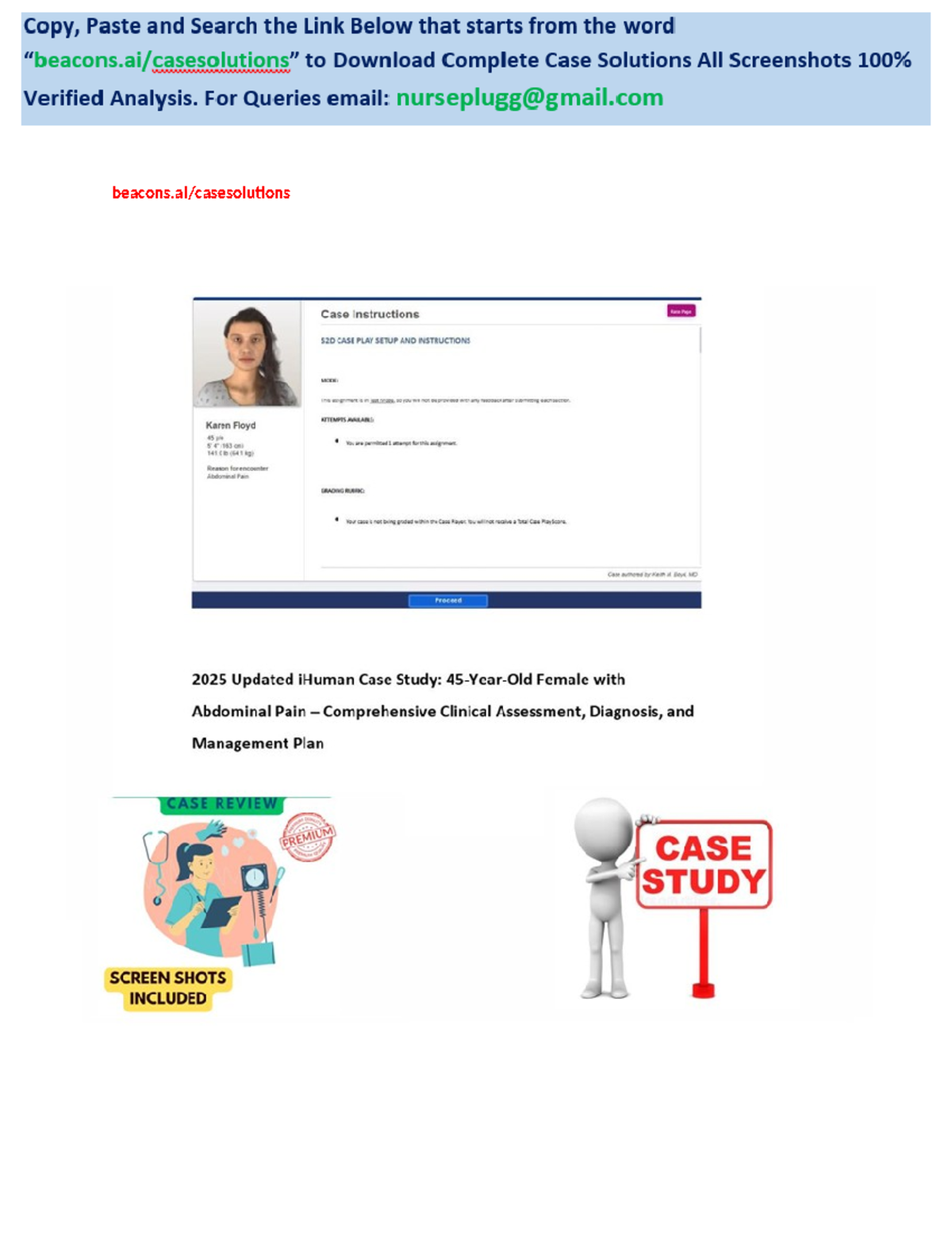 Karen Floyd iHuman Case Study 2025: Expert Analysis on Abdominal Pain ...