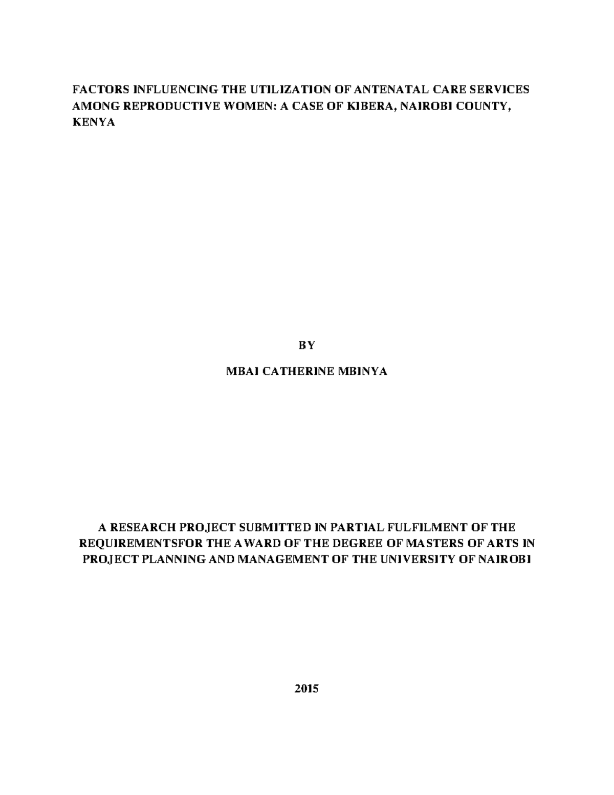 Factors influencing antenatal care service utilization among women in ...