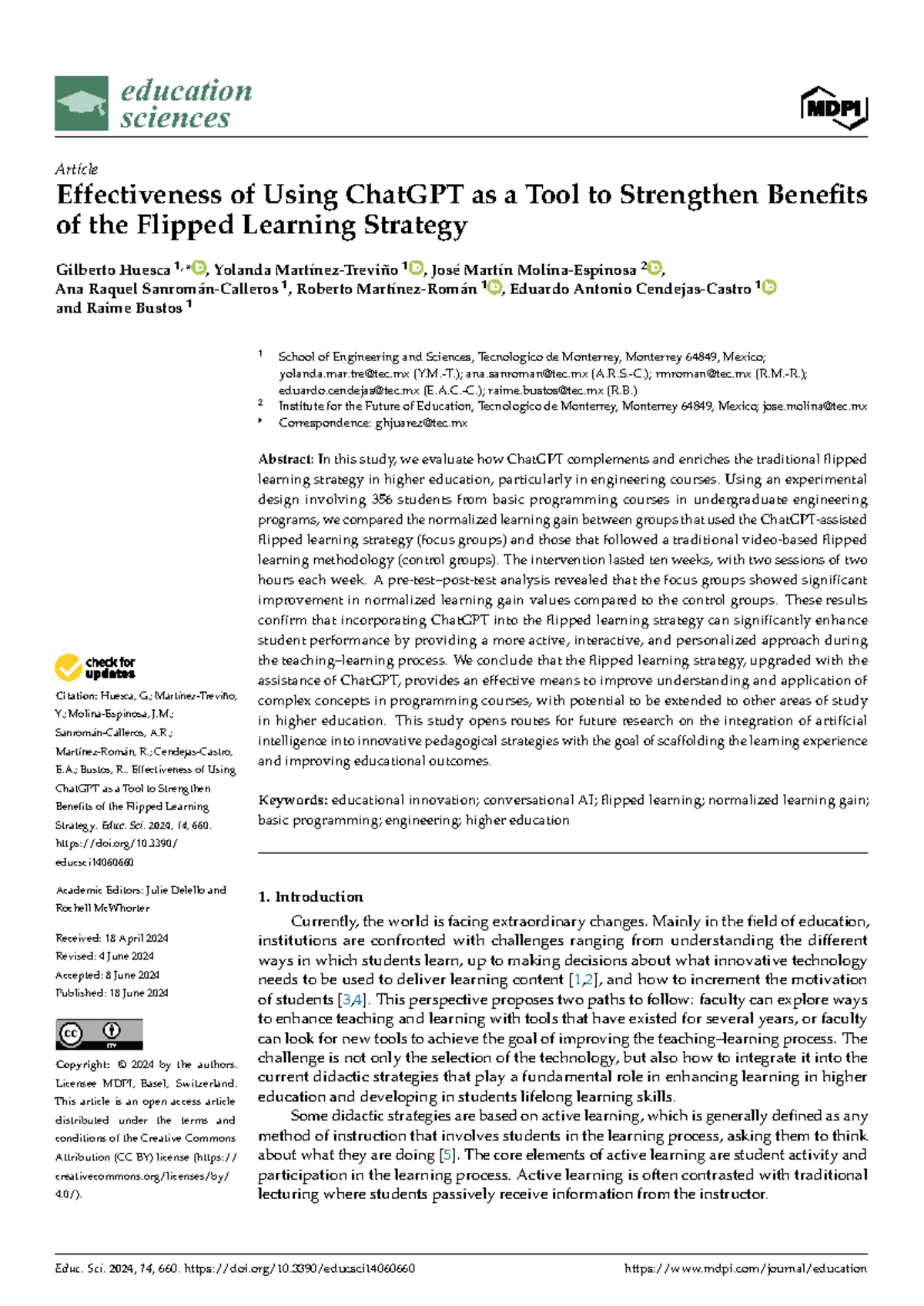 Effectiveness of ChatGPT in Enhancing Flipped Learning Strategy (EDUC ...