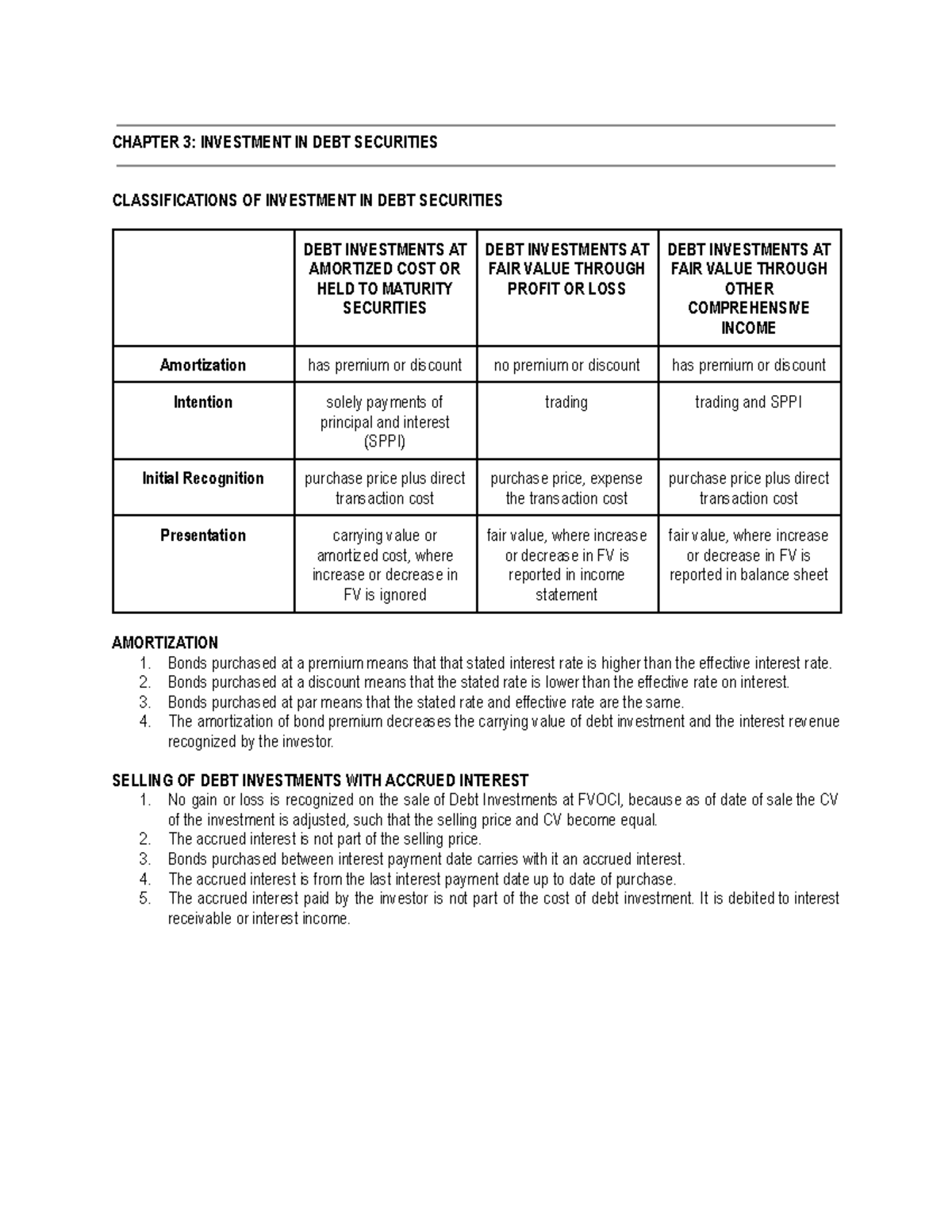 Investment in Debt Securities: Classifications & Amortization Insights ...
