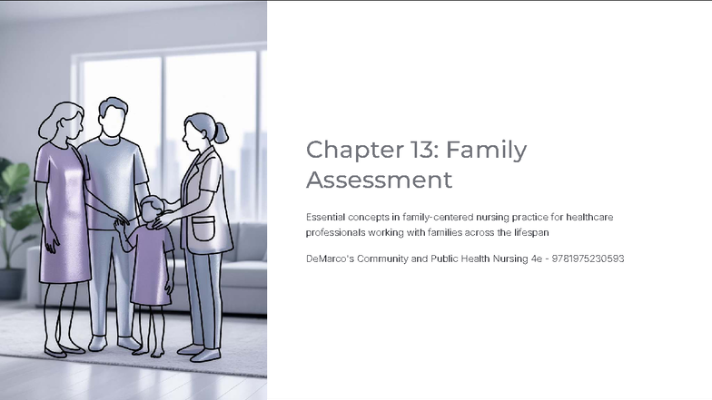 Family Assessment and Nursing Practice: Key Concepts from CH 13 - Studocu